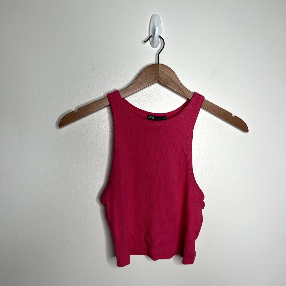 Zara Hot Pink Cropped Tank